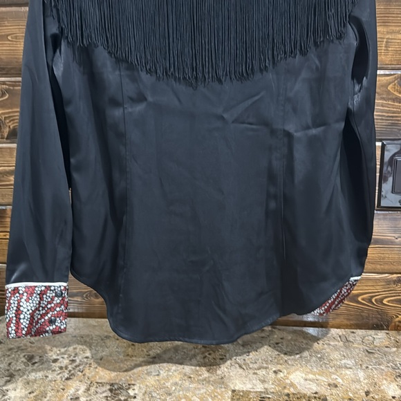 Idyllwind Black and Red Western Fringe Shirt - Picture 10 of 12